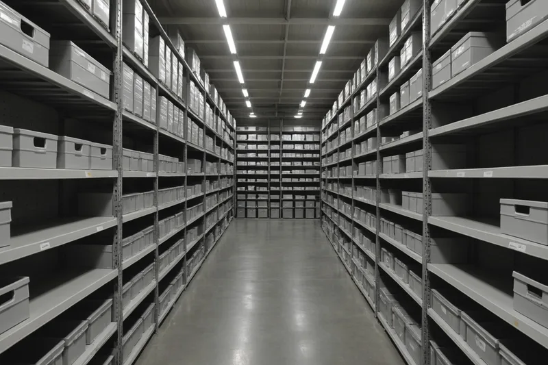 Hardware store shelving